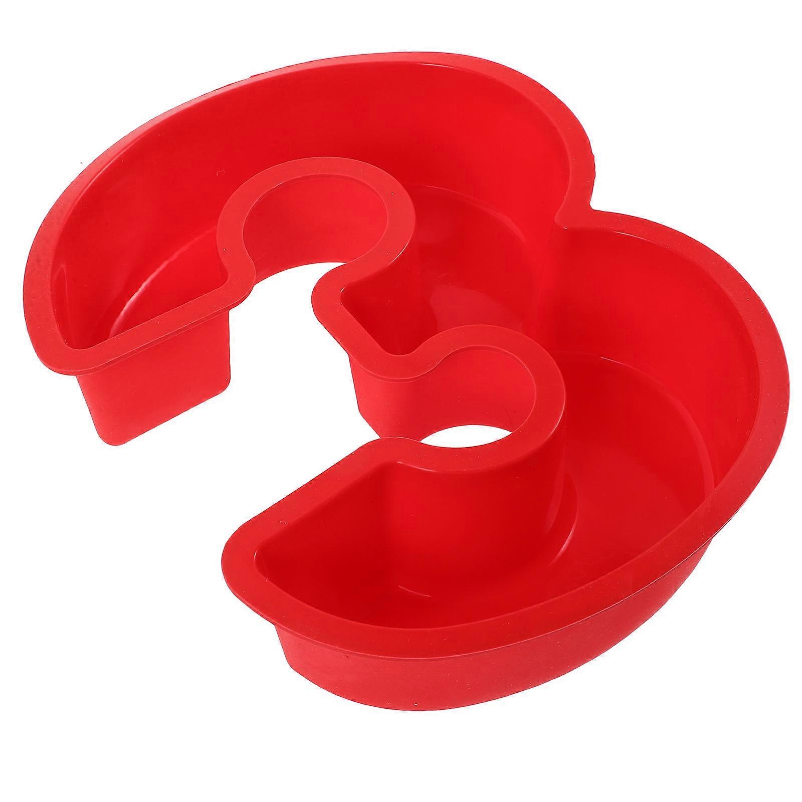 Silicone Baking Pan Number 3 Shaped Cake Mold for Dessert Baking