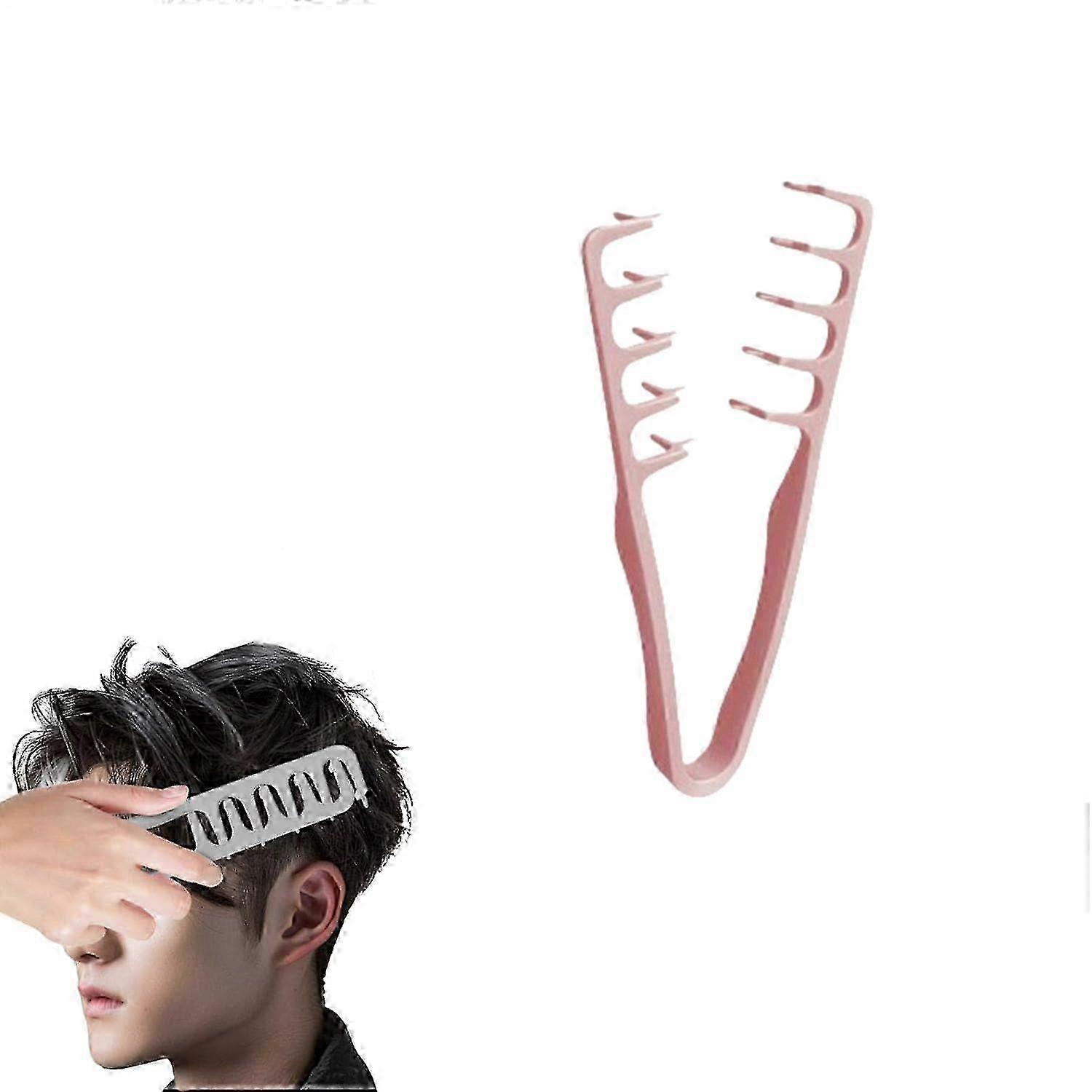 Grooming Comb for Curly Hair Styling, Wide-Tooth Tool for Adding Volume at Roots and Bangs