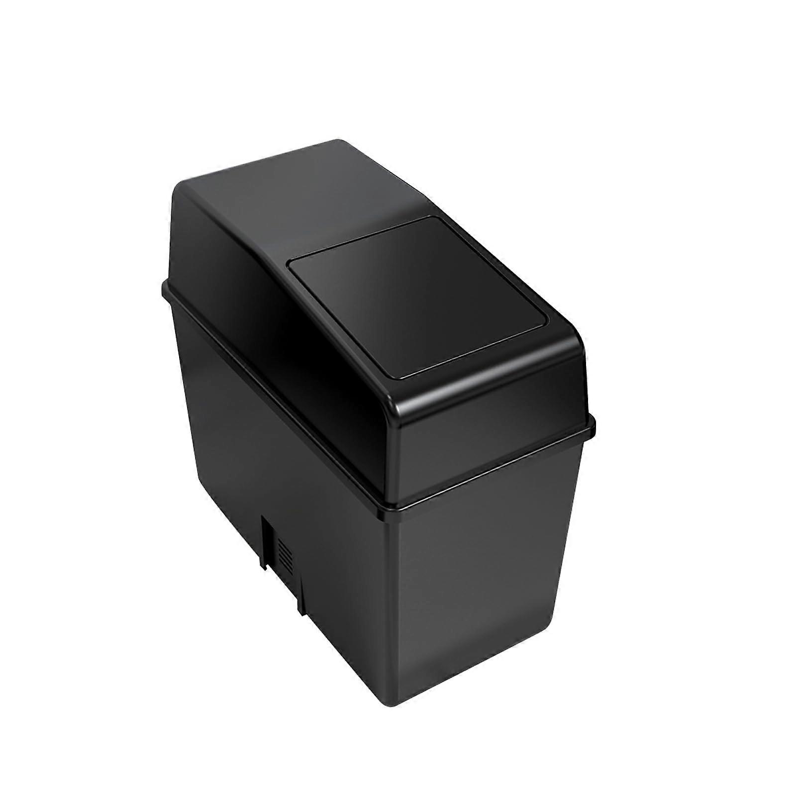 Car Trash Can with Lid Waterproof Large Capacity OdorLocking Detachable Easy Clean Black