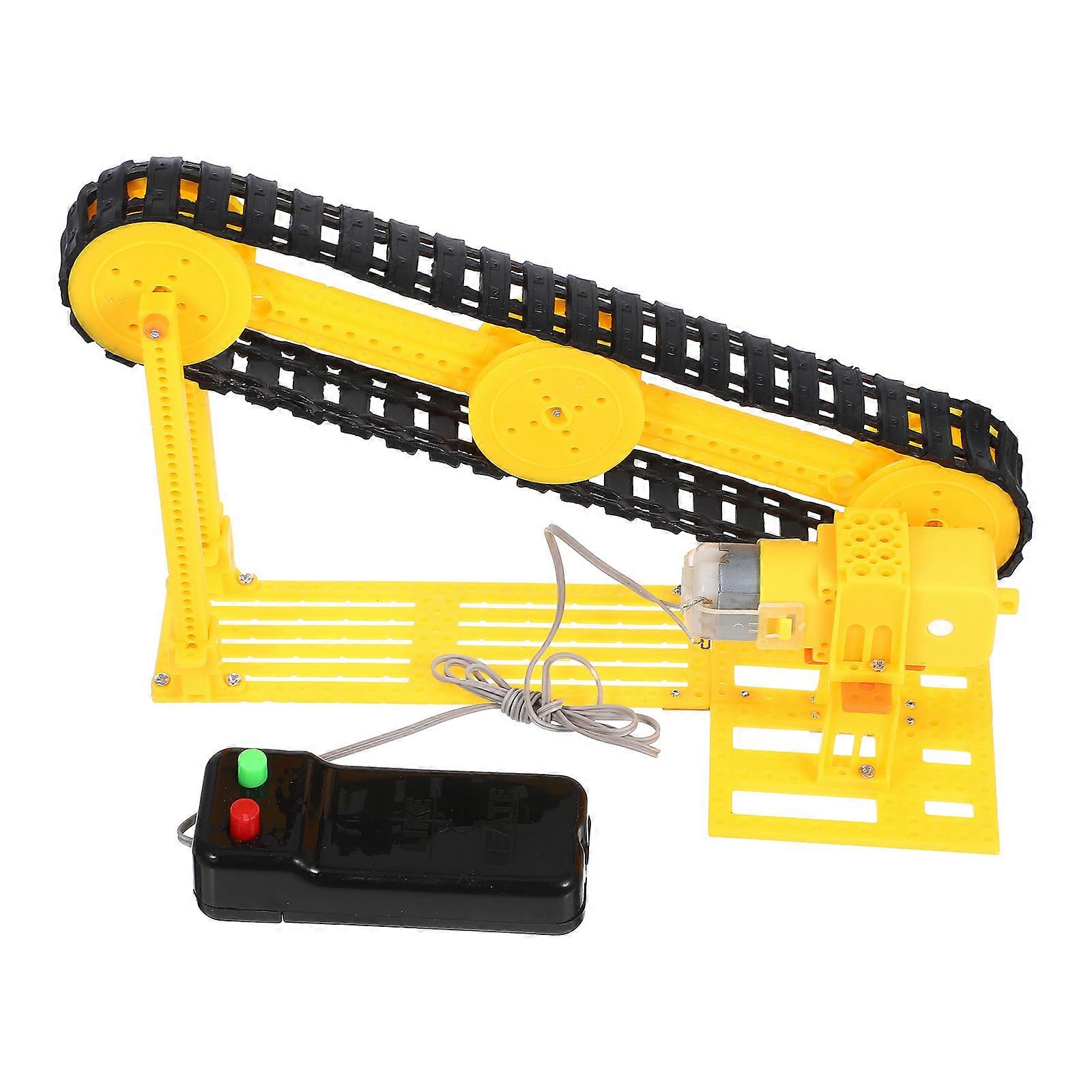 Conveyor Model Making Kit for Teaching Prop 1Set Yellow Plastic Material