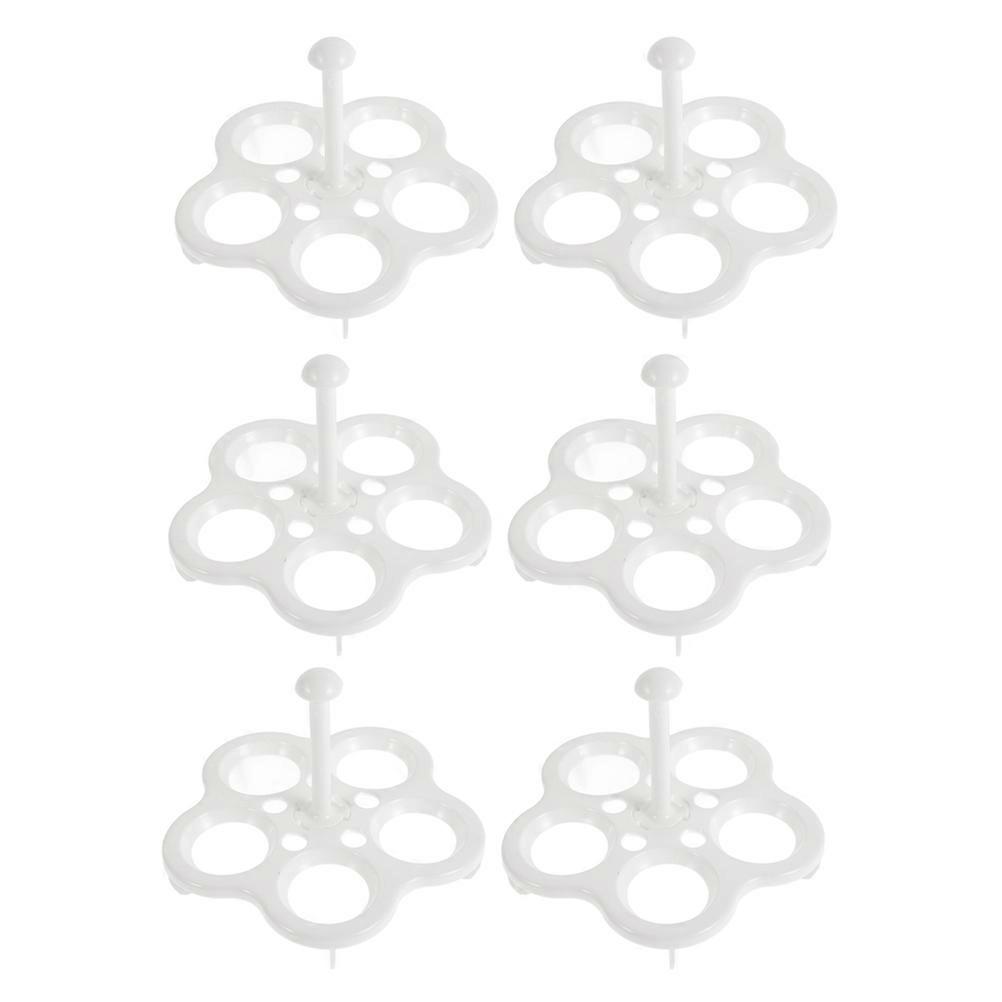 Cooking Egg Steamer Stand Heat Resistant Rack for 6Pcs Eggs White