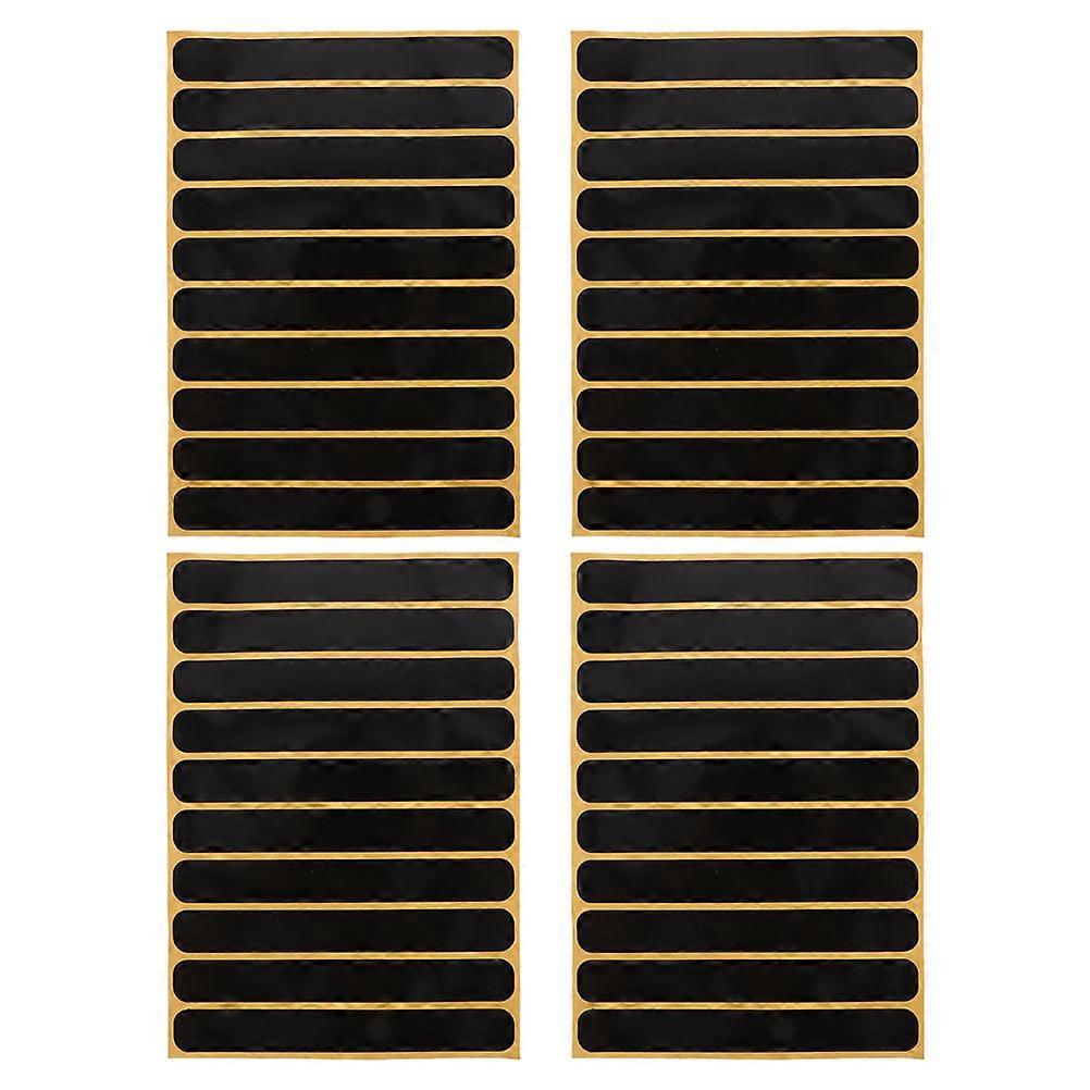 12Pcs Black Reflective Stickers for Enhancing Visibility Durable and Easy Installation