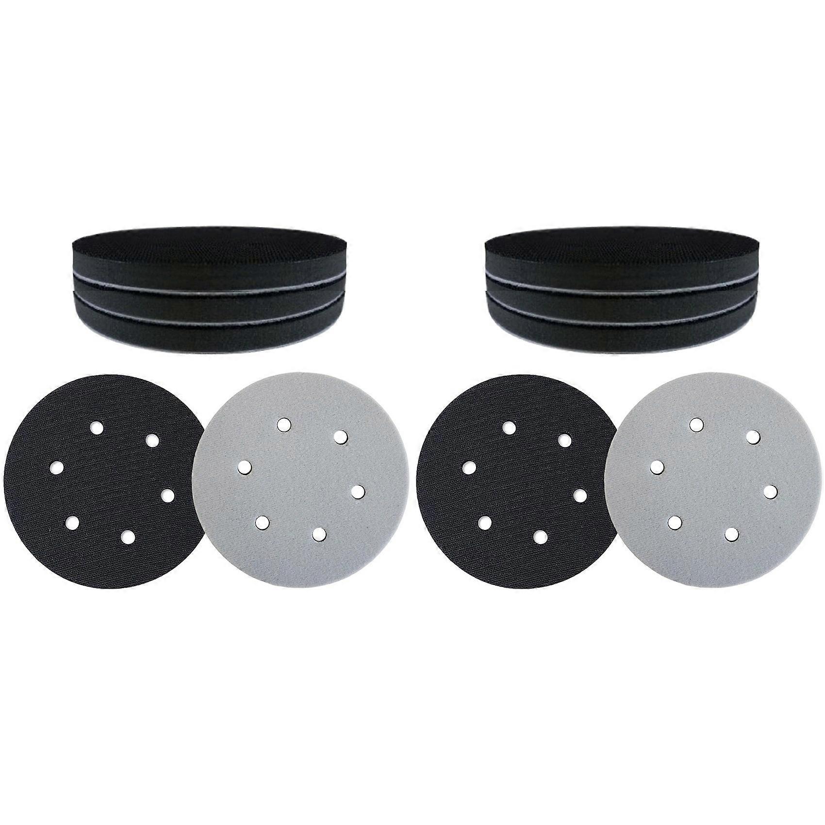 10 Pack 6 Inch Sanding Interface Pads Hook and Loop -Soft Density Sponge Cushion Buffer Backing Pads with EVA Foam