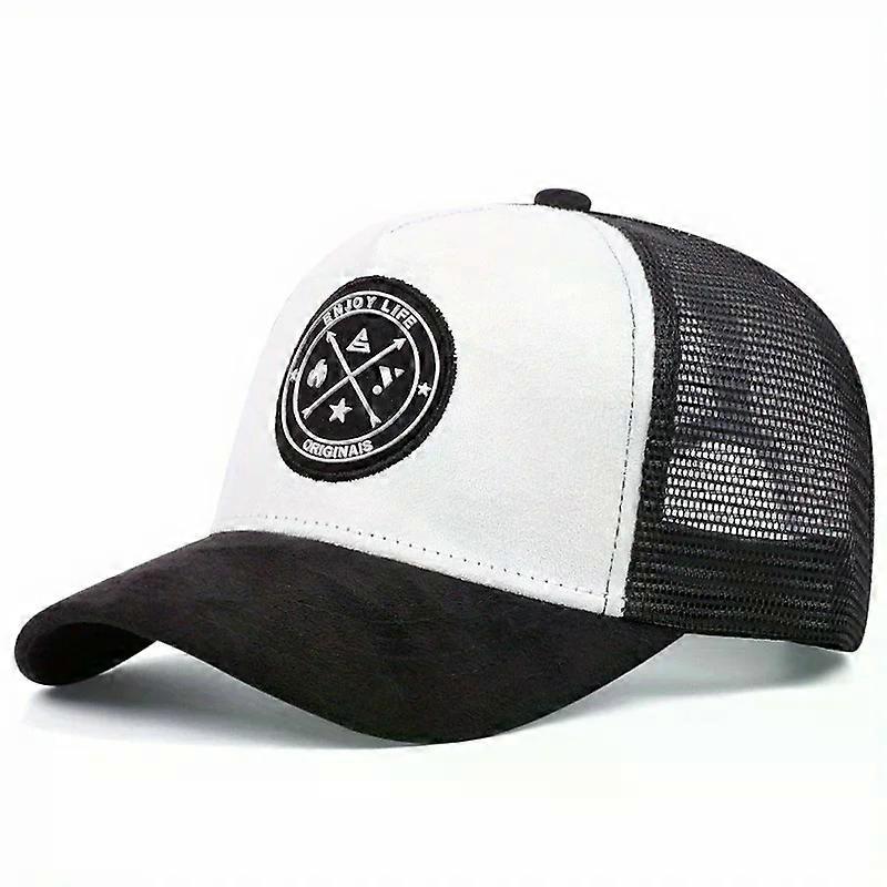 Summer Mesh Baseball Cap Women Men ENJOY LIFE Letter Patch Snapback Hat Casual Breathable Unisex Street Hip Hop Trucker Caps