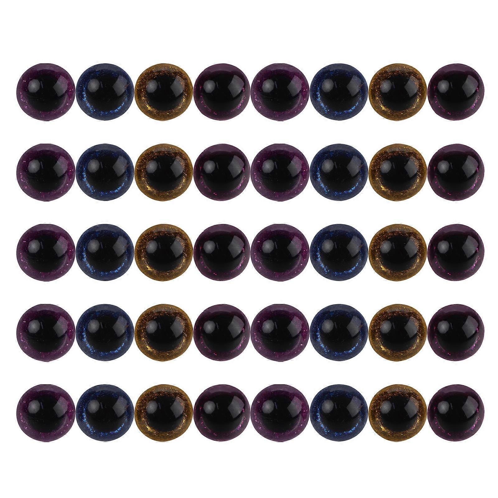 Glitter Safety Eyes for Craft Use Doll Making 40Pcs Set