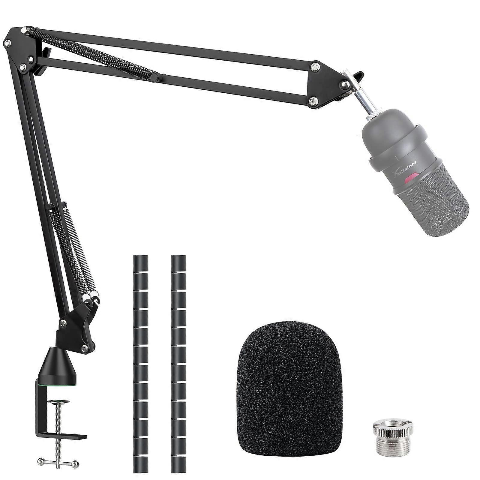 Boom Arm Adjustable Mic Stand with Dual Spring Stability and Desk Clamp for HyperX SoloCast