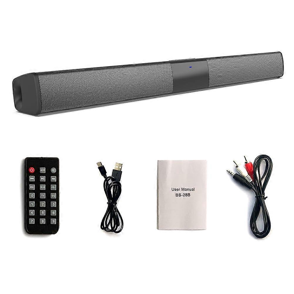 BS28B Desktop Wireless Portable Speaker Black Stereo Home Theater Sound Multifunctional