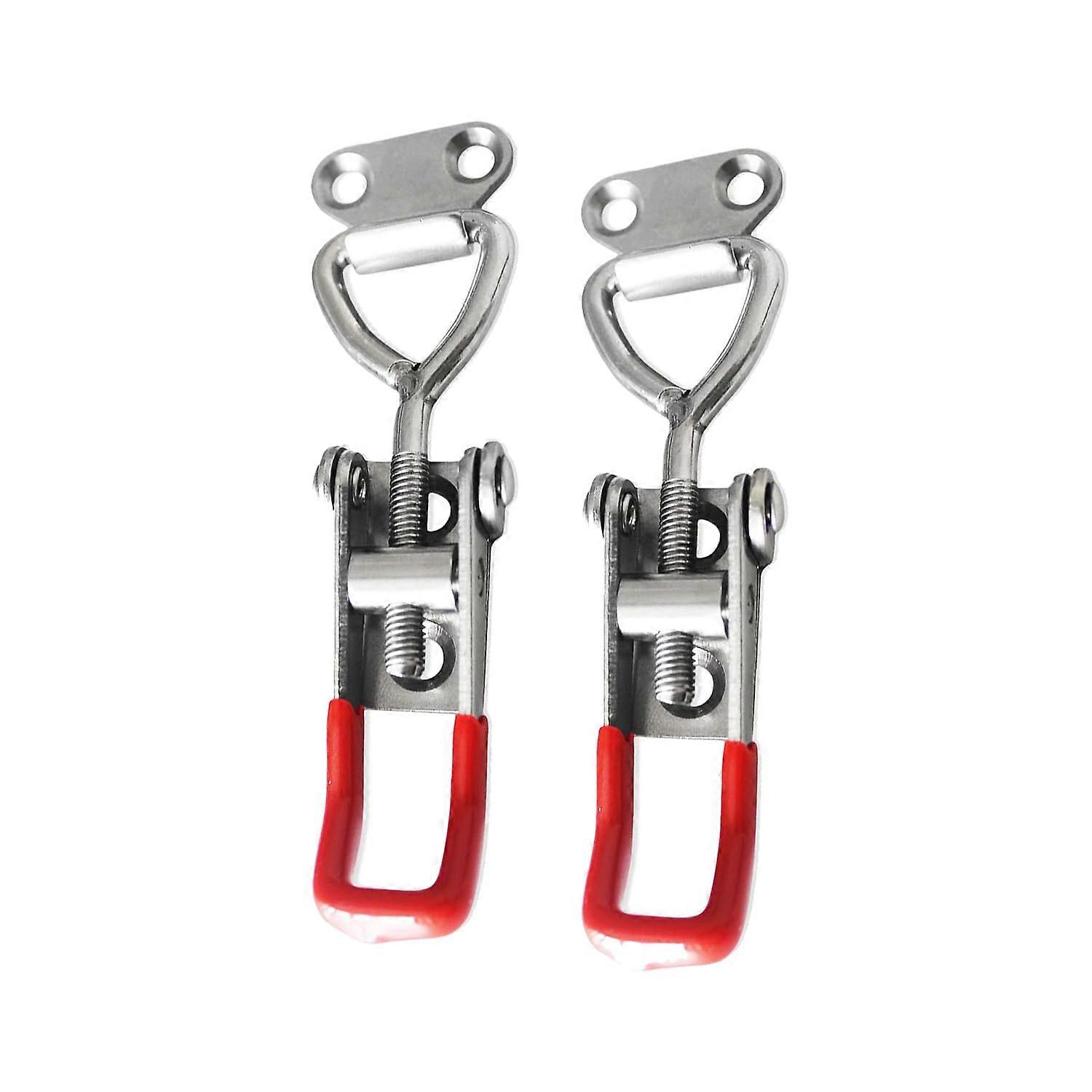 2Pcs Adjustable Toggle Latch Clamp 304 Stainless Steel Quick Release Catch for Door Box 220lbs