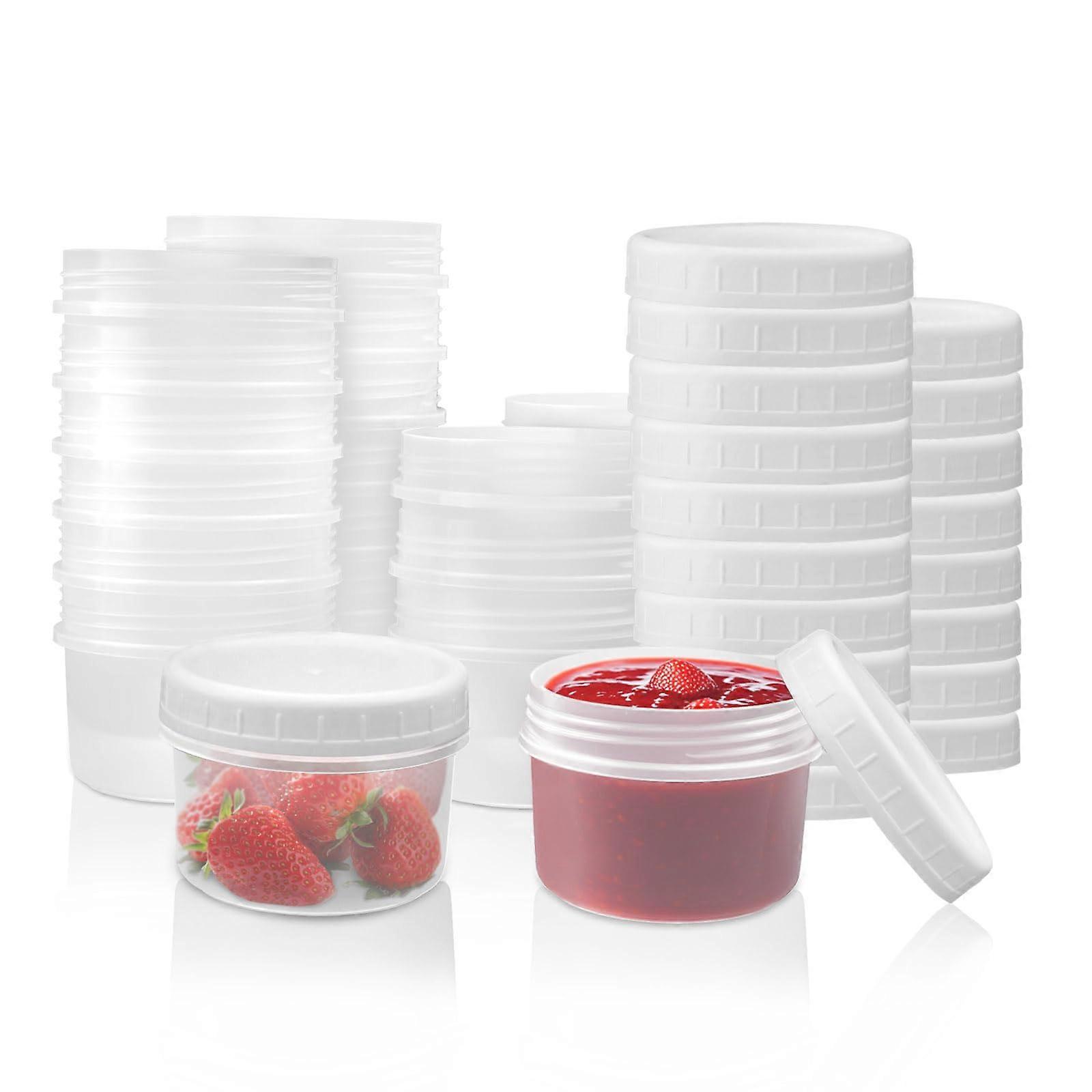 20 Pack 4 oz Meal Prep Containers with Leakproof Twist Lids, Stackable Microwave Freezer Safe Food Storage