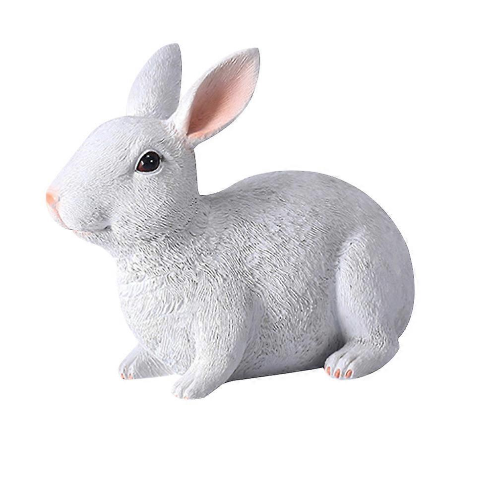 Creative Garden Decor Rabbit Decoration for Decoration White Resin