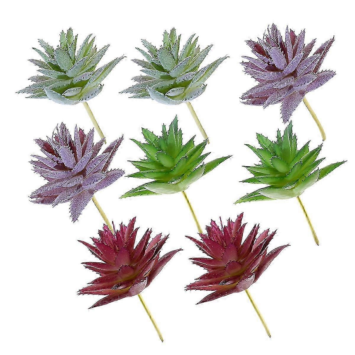 8-pack simulated succulent plants 26s