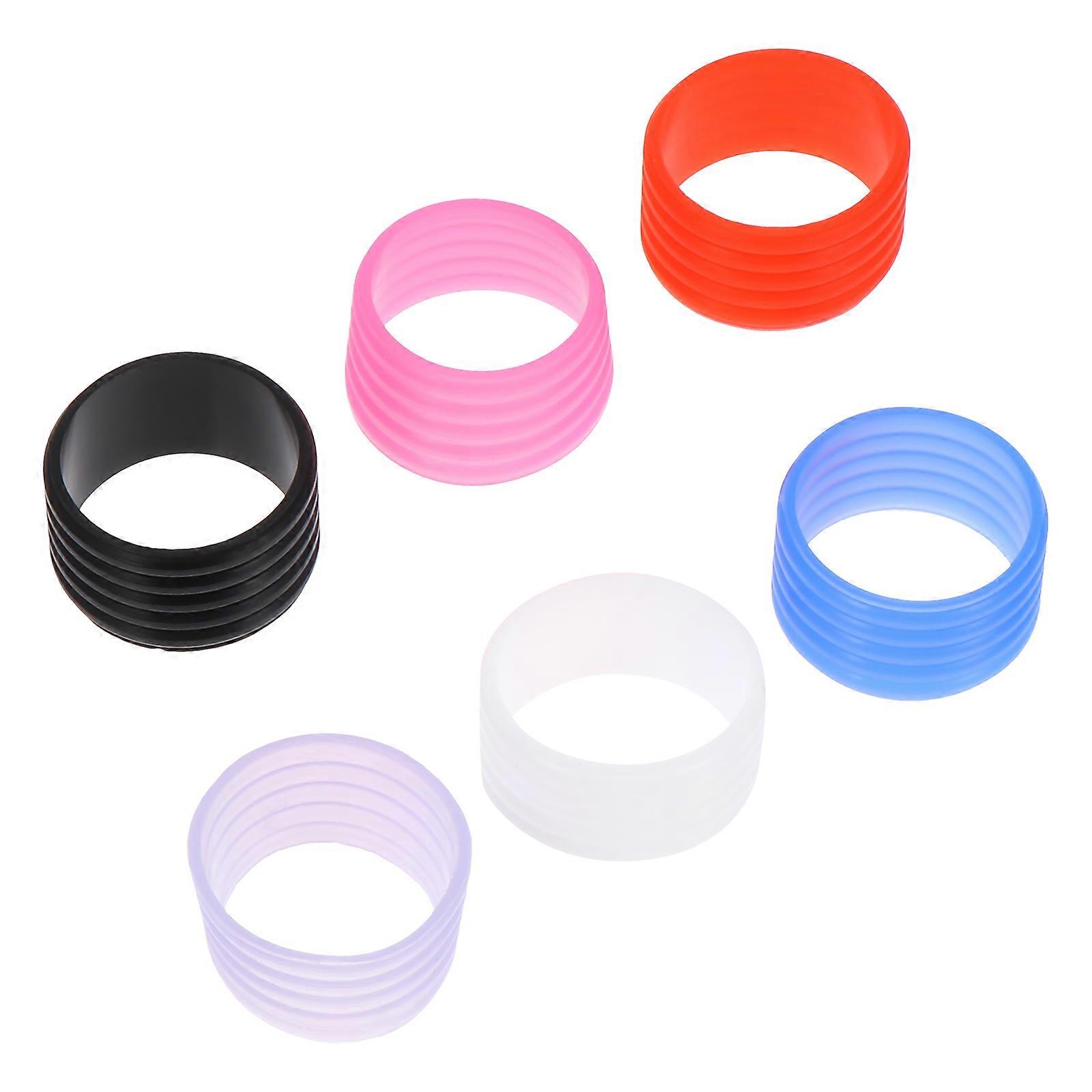 Sweatband Fix Ring Silicone Overgrip Protector for Tennis with 18Pcs