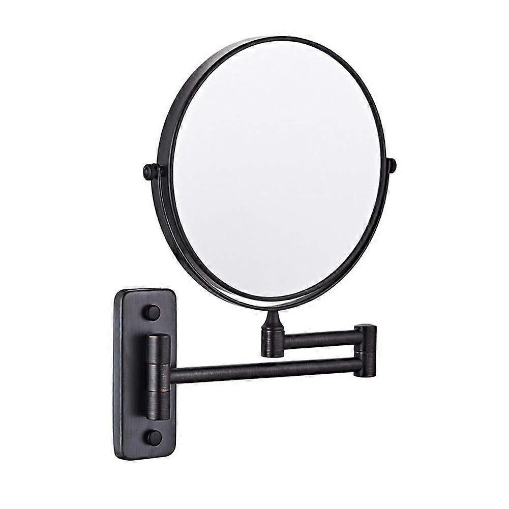 Wall Mounted Double Sided Makeup and Shaving Mirror 3X Magnification 360 Swivel Foldable Arm
