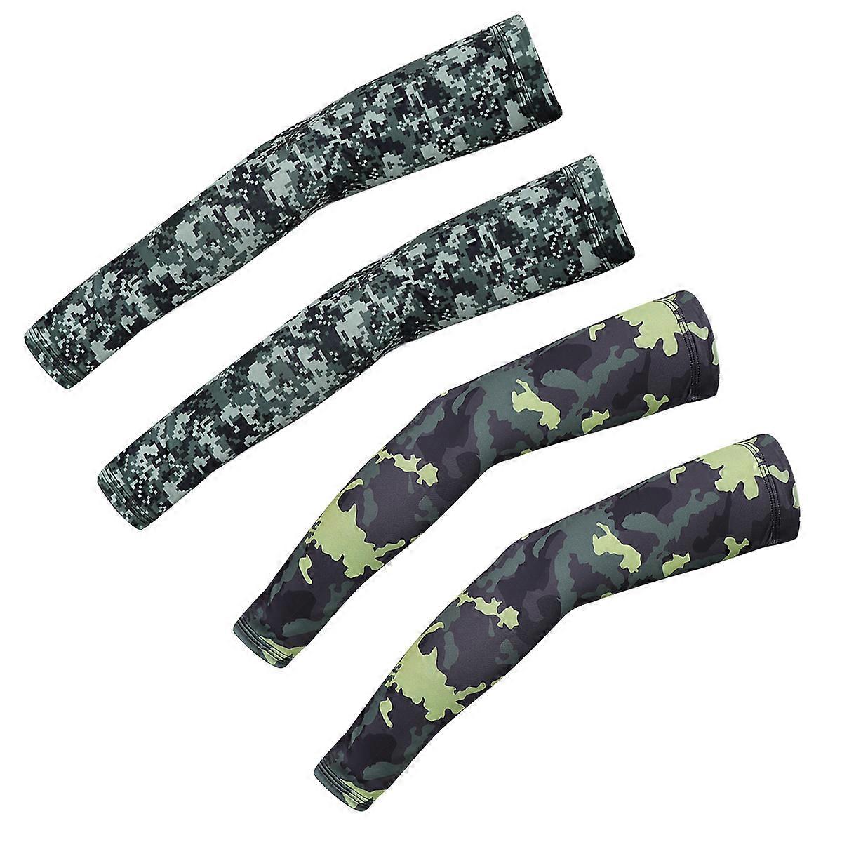 Camouflage Arm Guard Ice Silk Sunscreen Cuff for Running