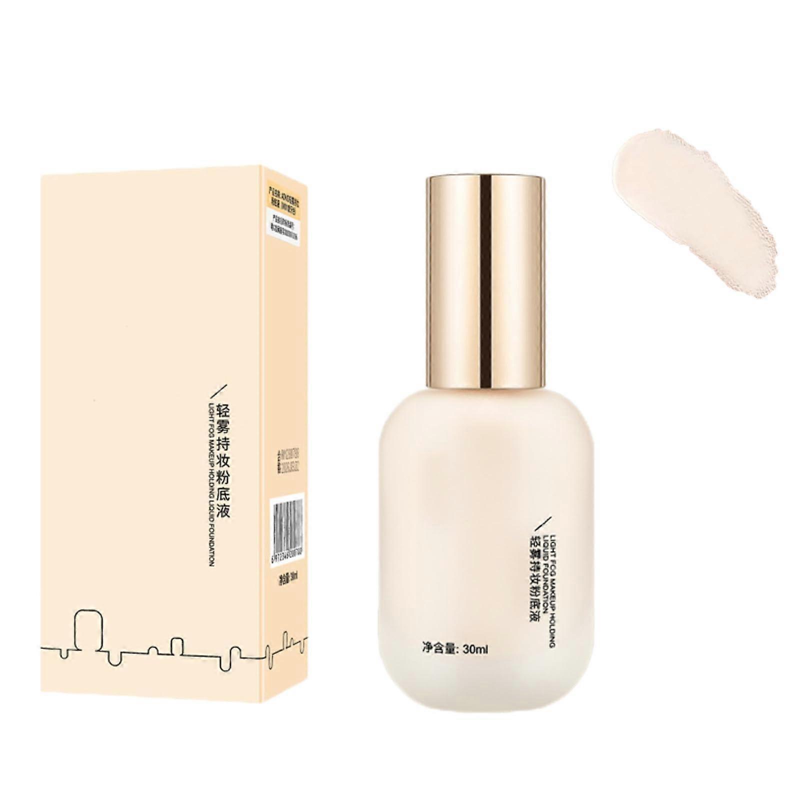 Waterproof Long Lasting Foundation with Lightweight Hydrating Coverage for Natural Finish (01 White)