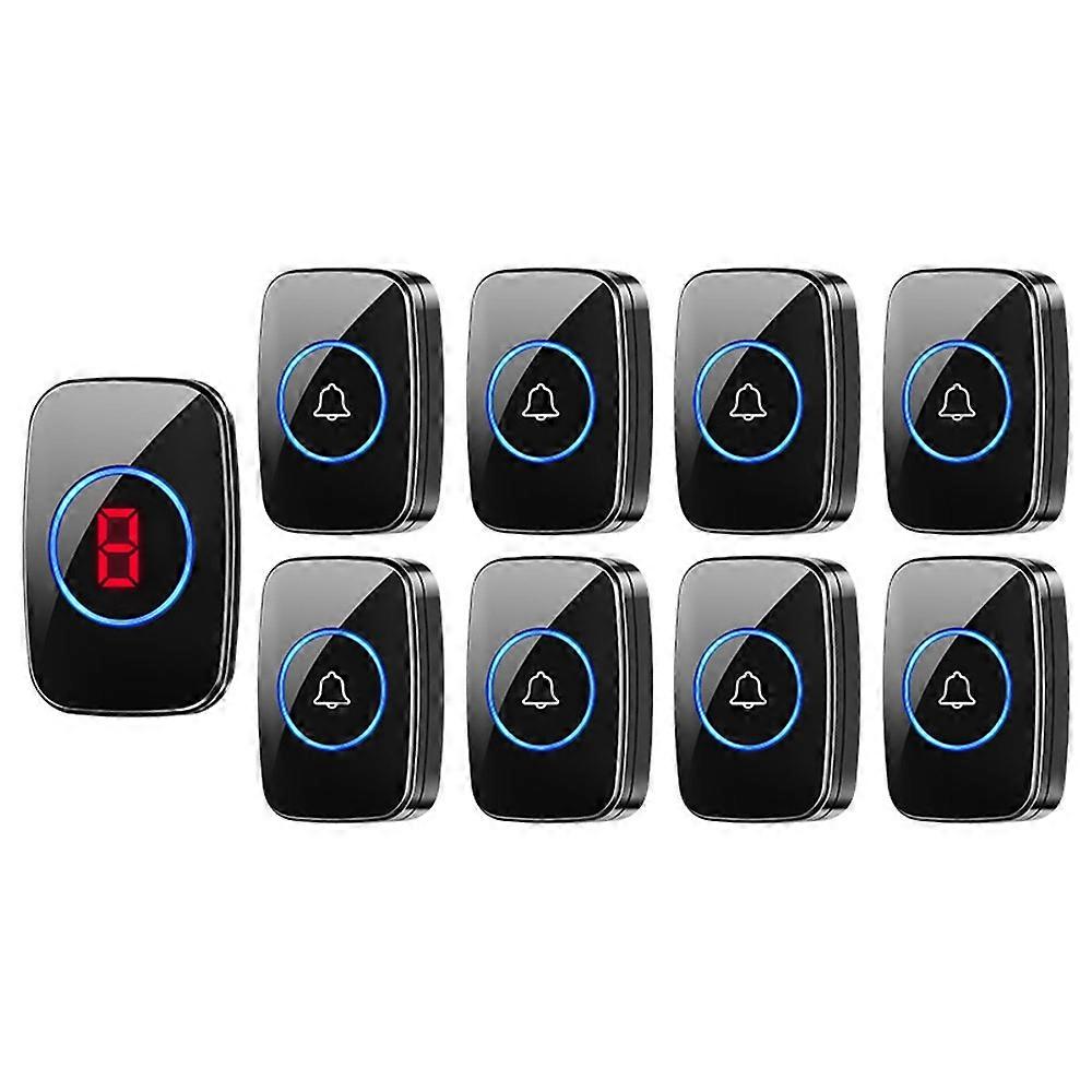 A10 Digital Display Wireless Calling System 60 Melodies Restaurant Pager Long Range Service Bell, 8 