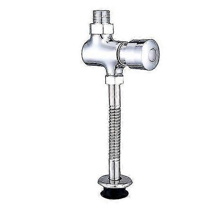 Urinal flushometer with push button for hotels and construction sites