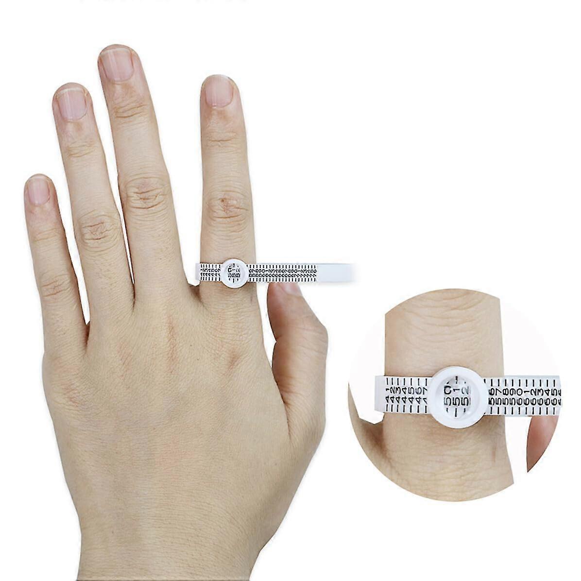 Adjustable Ring Sizer with Clear Display for Accurate Finger Measurement Reusable Jewelry Tool