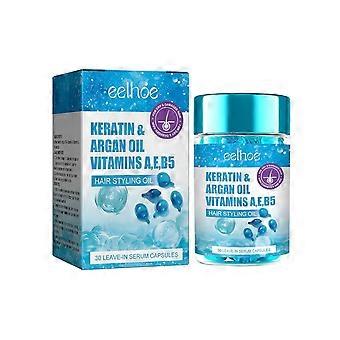 Keratin Argan Oil Hair Serum for Frizzy Dry Damaged Hair with Vitamins and Shine Boost
