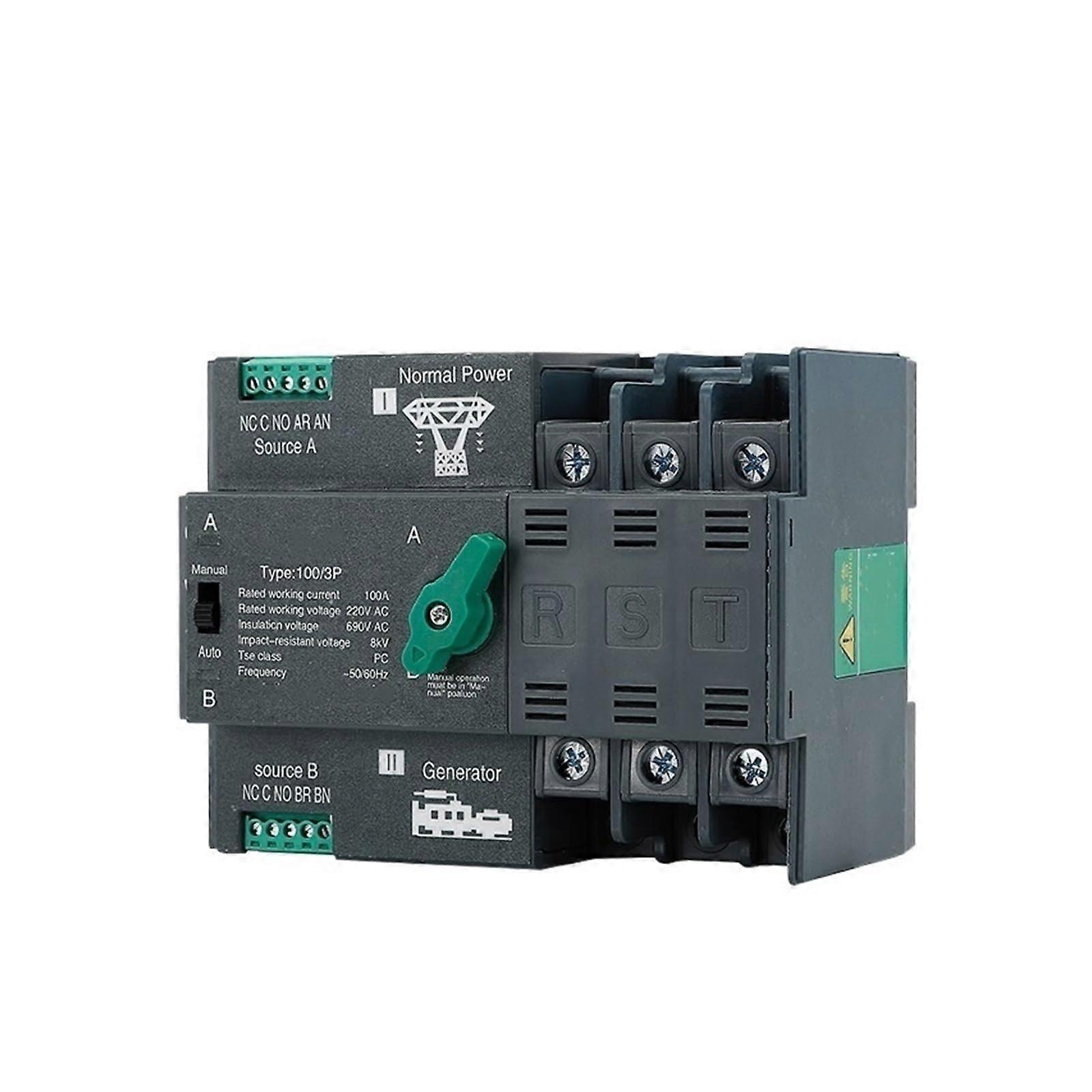 Automatic Transfer Switch 220V 25A Dual Power Relay with Dual Mode Operation for Reliable Performance