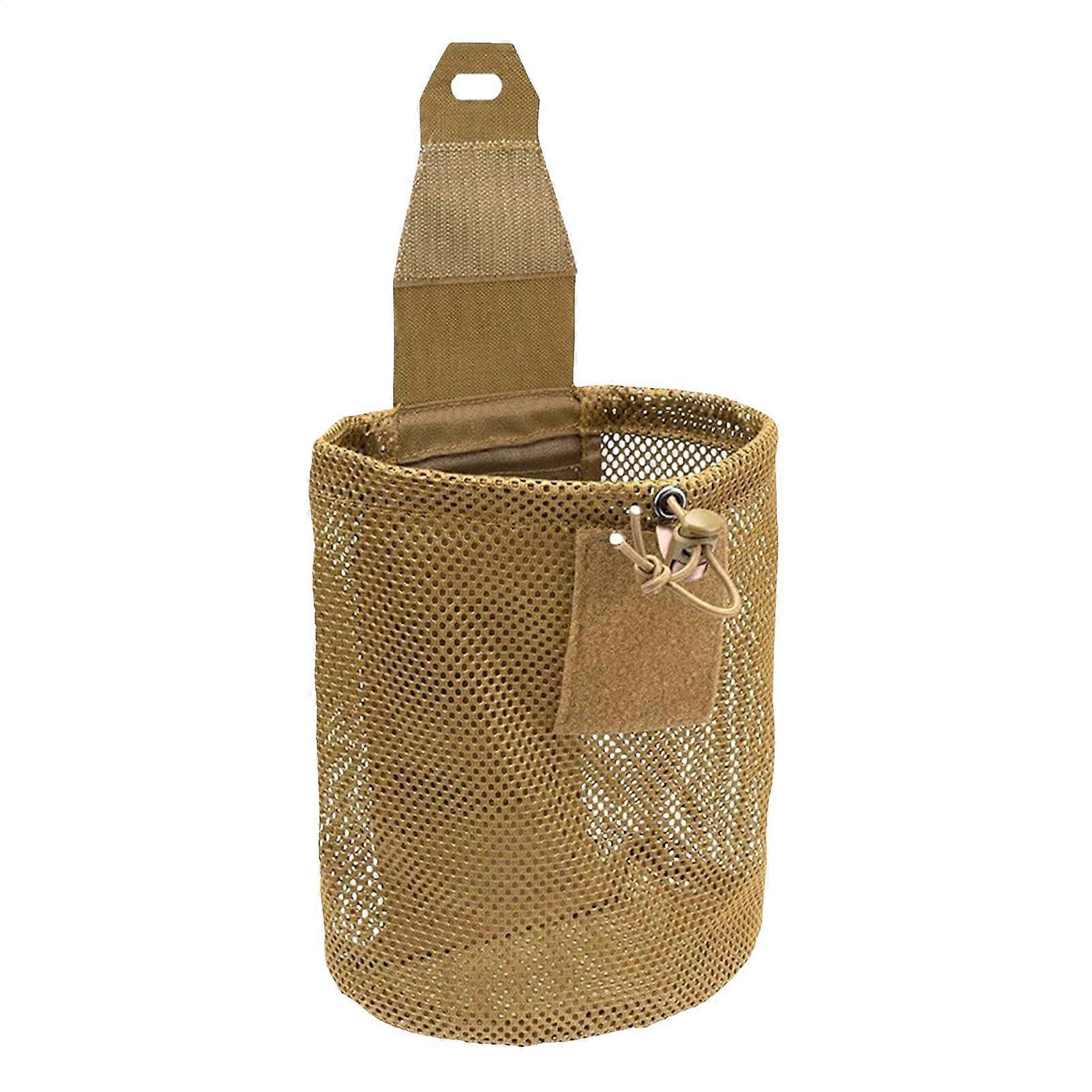 Foldable Dump Pouch with Drawstring Closure, Large Capacity Waist Pack for Hunting Camping Hiking