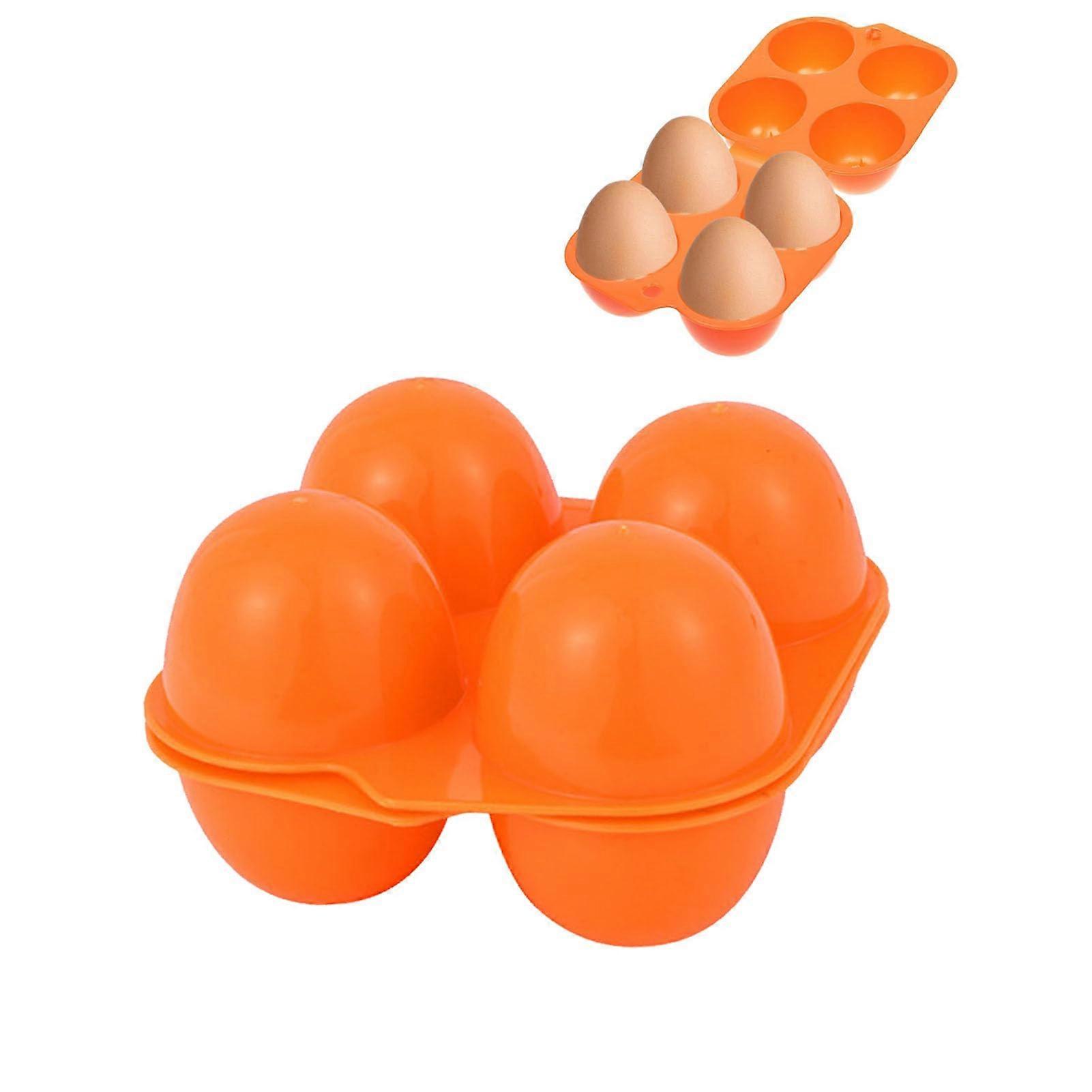 Egg Storage Container with Shockproof Protection, Reusable Plastic Egg Carrier for Camping and Picnic