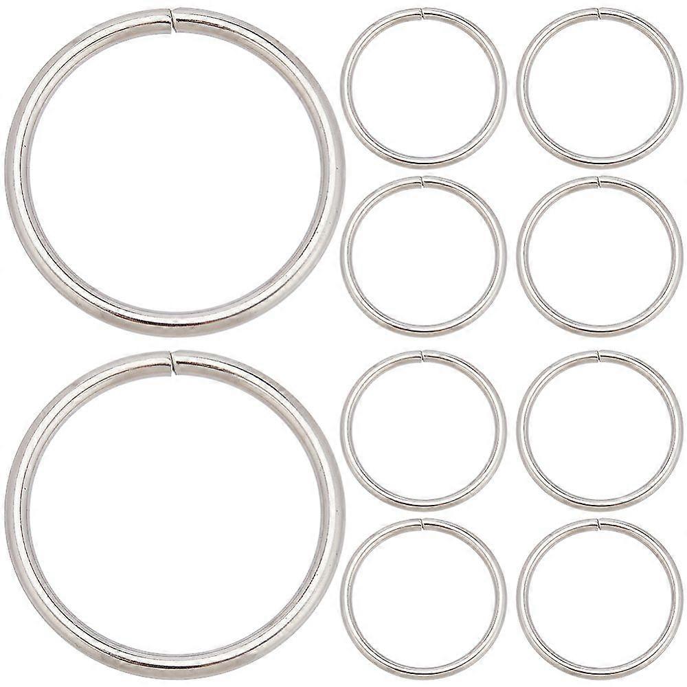 10pcs Iron Quick Link Connectors Round Ring Platinum 47x4.5mm Inner Diameter: 38mm