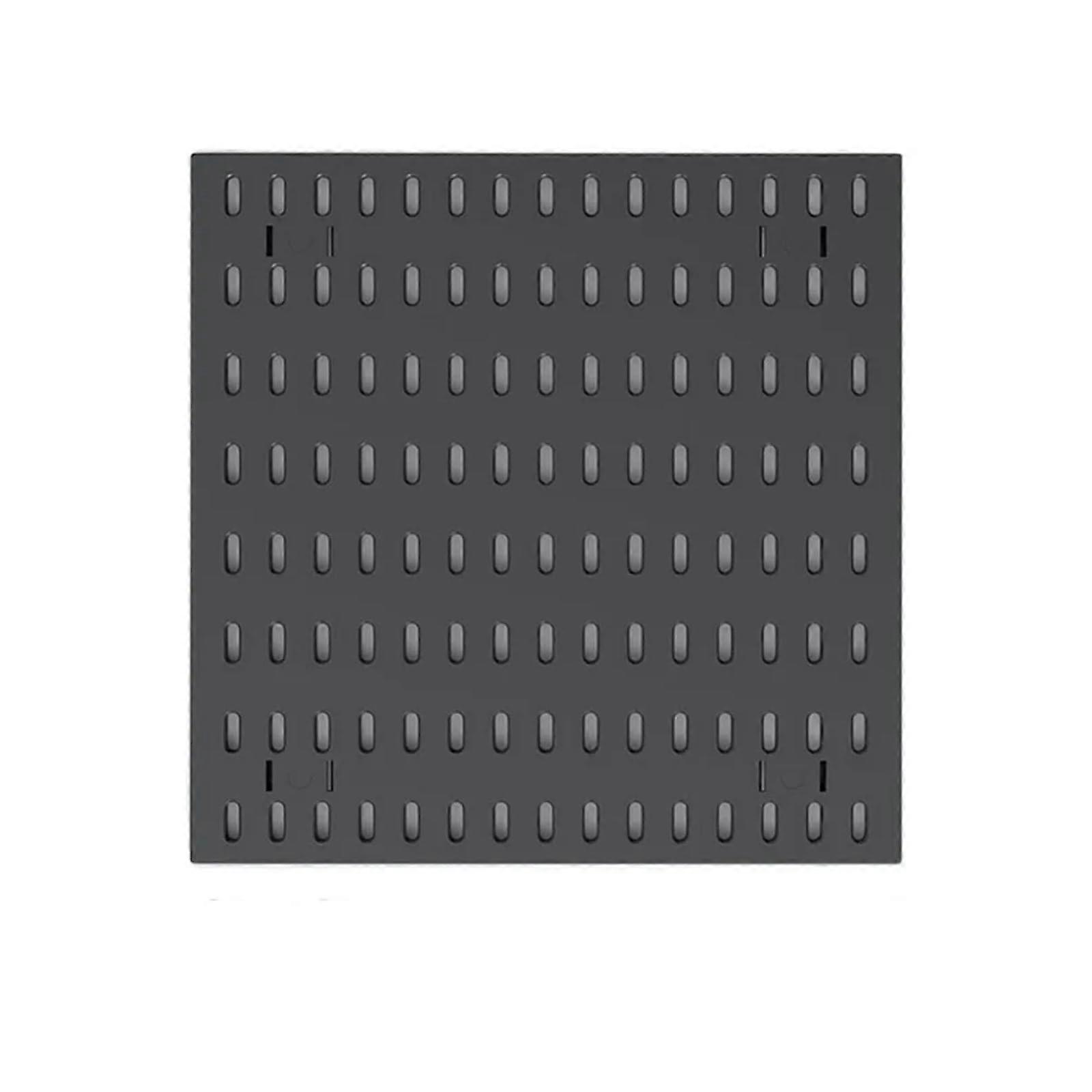 Pegboard Wall Organizer NoDrill Plastic Panel for Tools Kitchen MultiRoom Storage Black