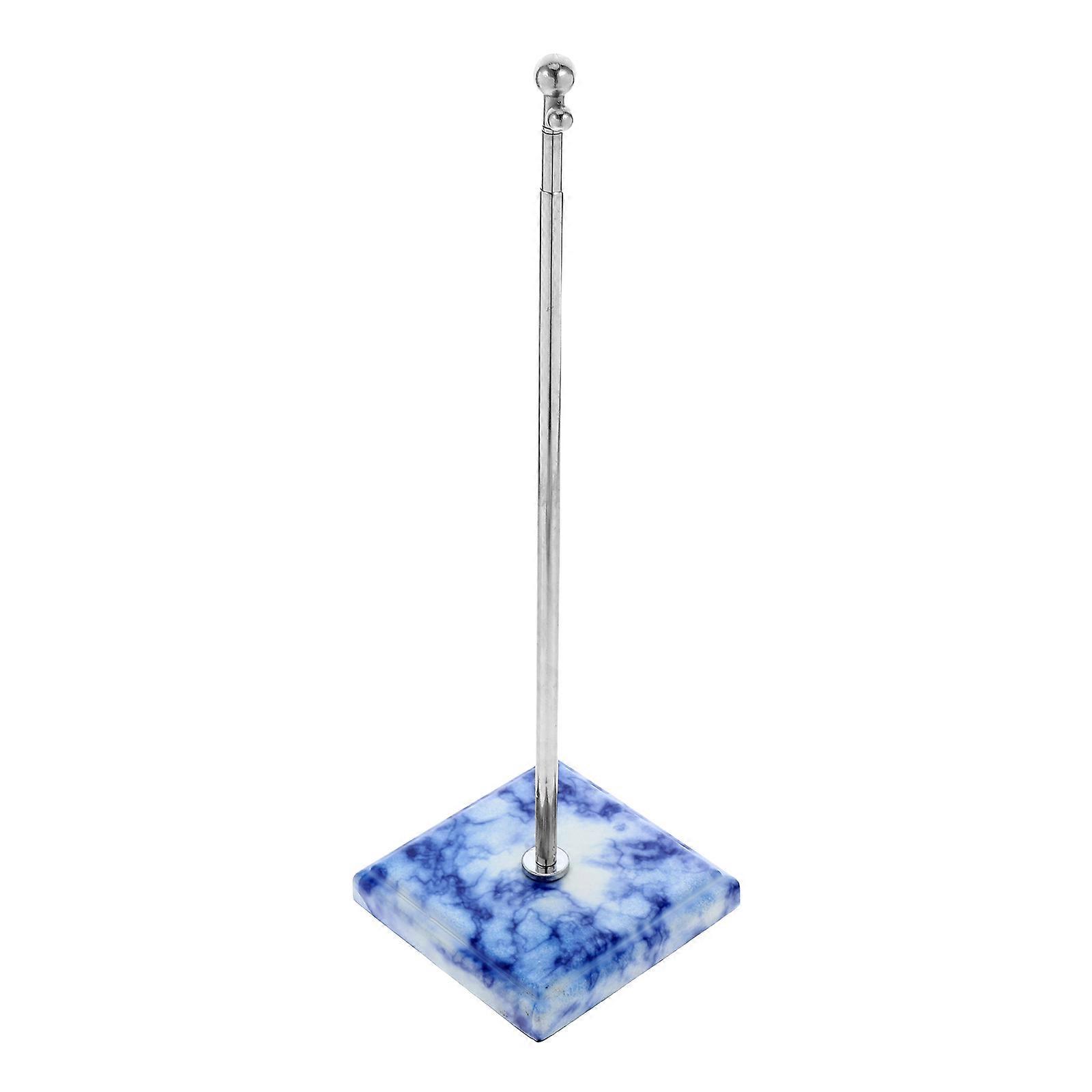 Blue Desk Flagpole Stand with Elegant Base for 1Set Flags
