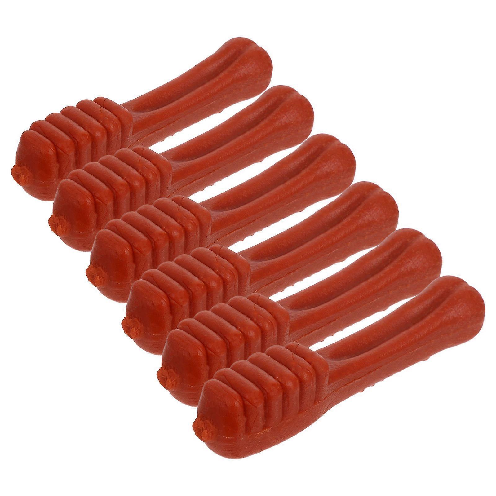Pet Chewing Bone Toy 6Pcs Textured Chewing Bone for Large Dogs Durable Fun