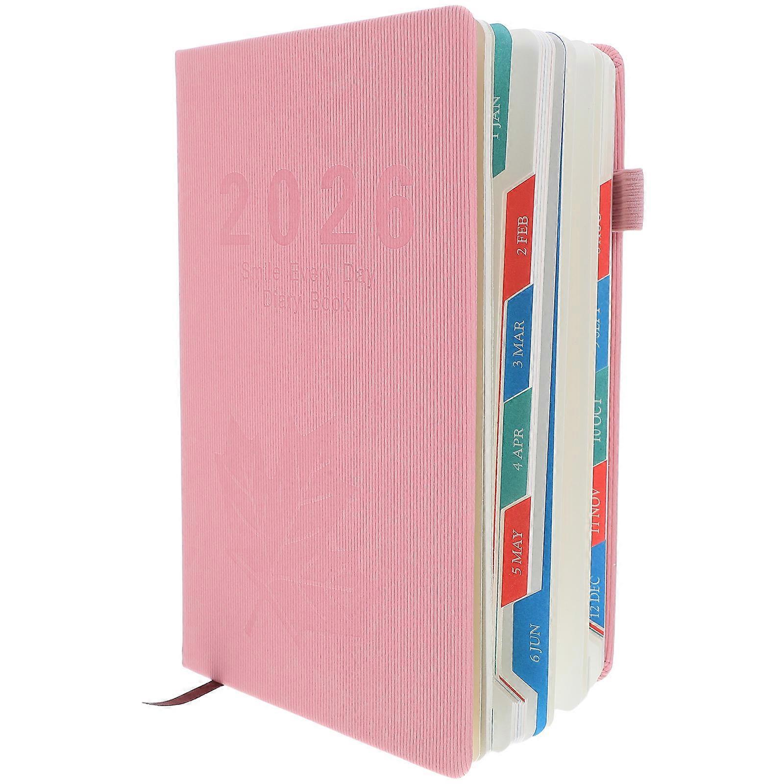 2026 Daily Planner for Writing Use with Maple Leaf PU Cover