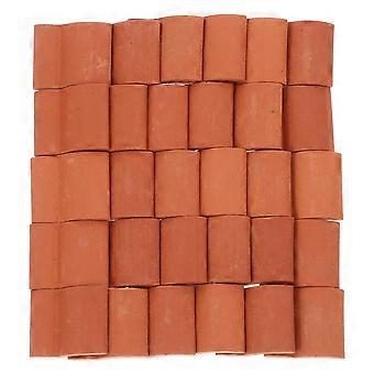Mini-Dachziegelmodell für Puppenhausdekoration, 60-teiliges Set brauner Ziegel