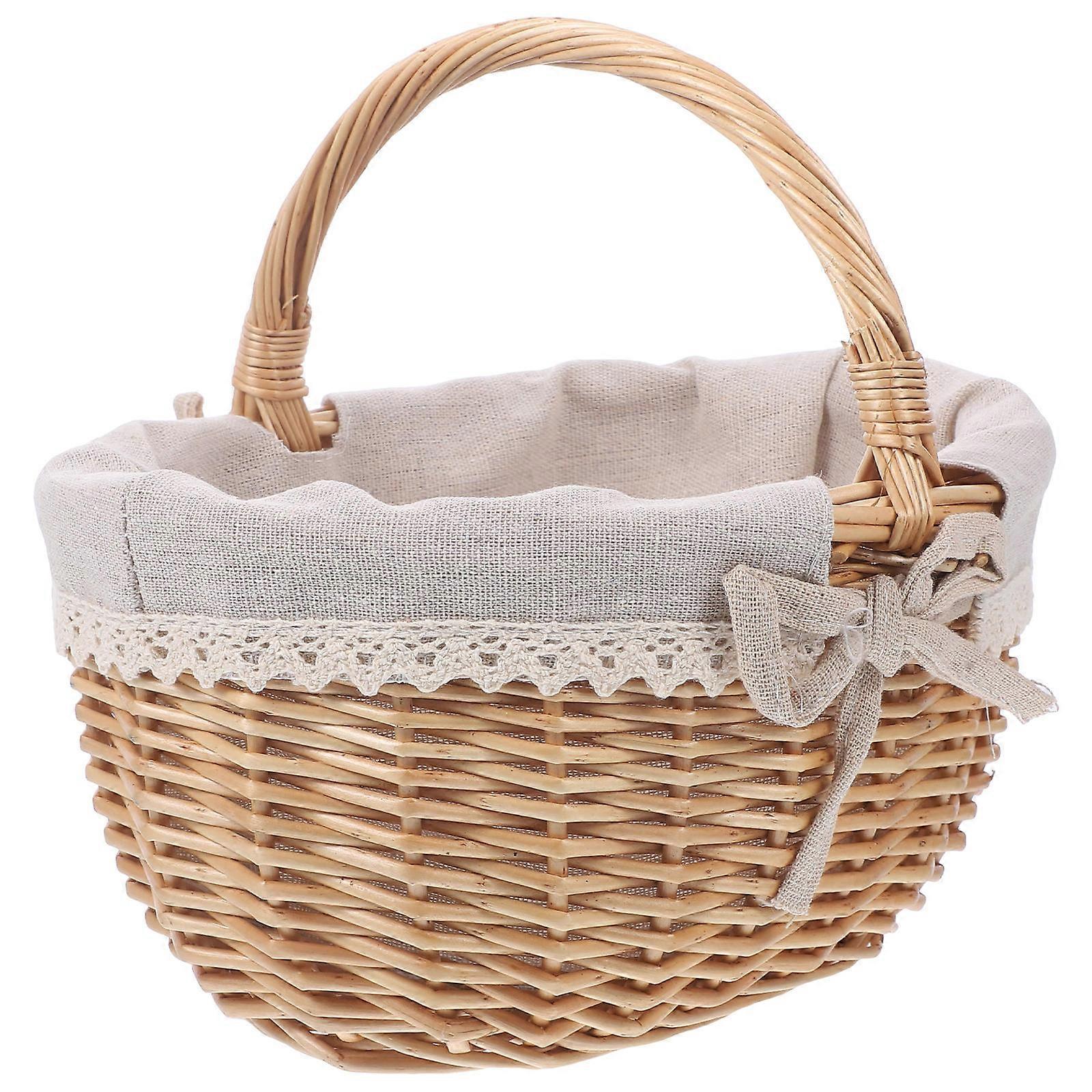 Willow Weaving Picnic Basket for Storage with Assorted Color