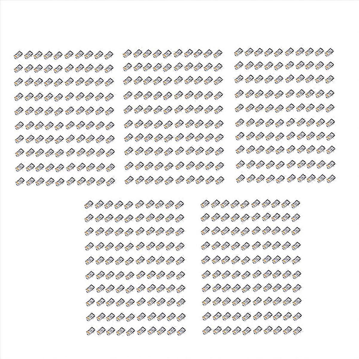 100Pcs RJ45 Connector 6U Gold Plated Pass Through Ethernet Cables