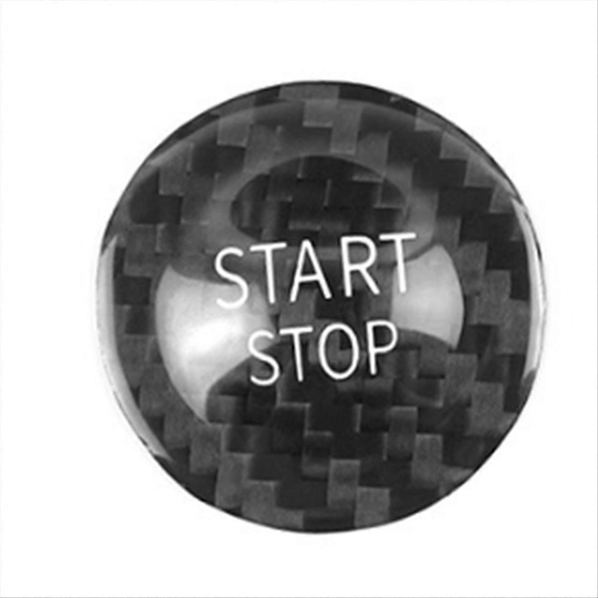 Car Engine Start Stop Button Carbon Fiber Trim Sticker for 