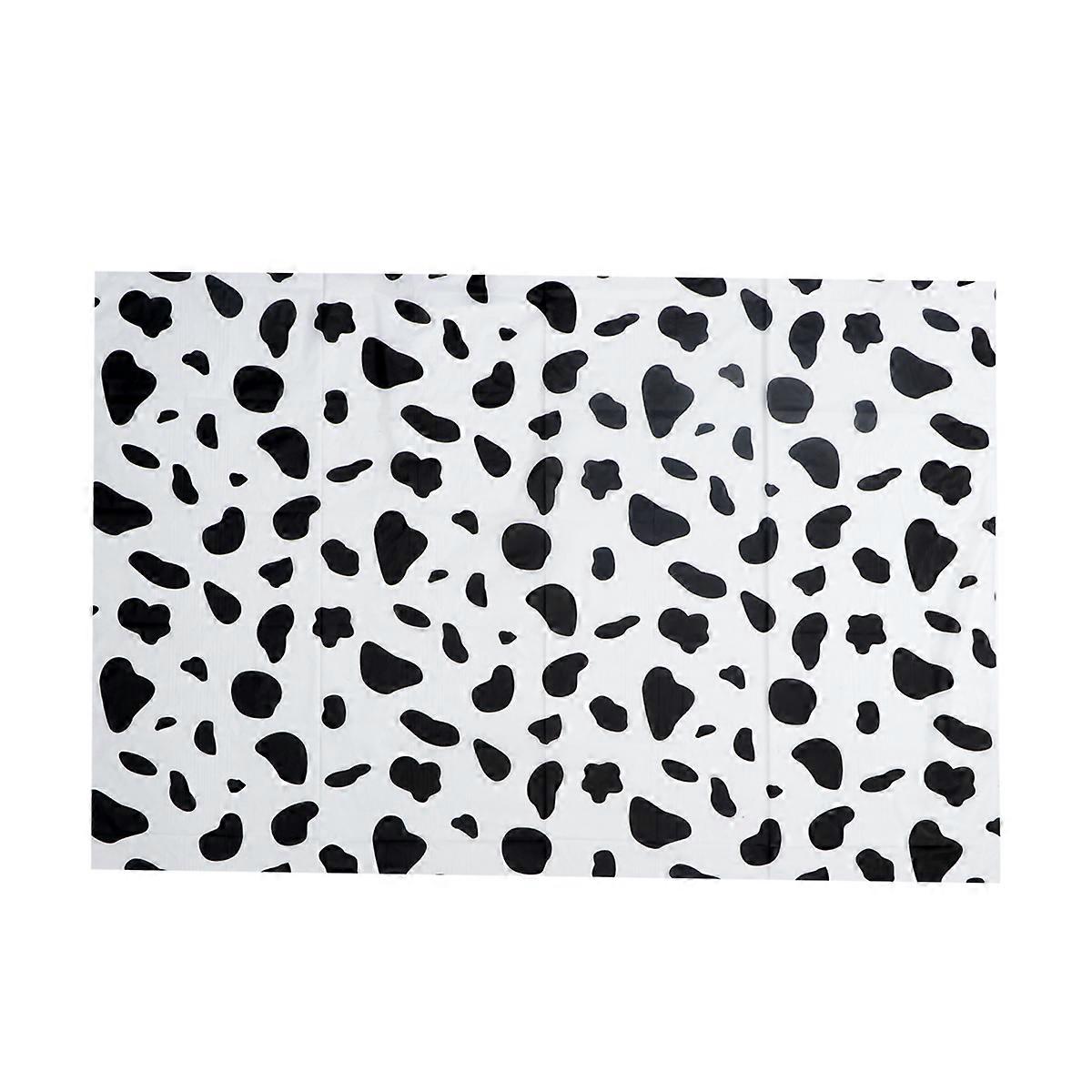 Creative Printing Cow Pattern Disposable Tablecloth for Party Use 2Pcs Covers