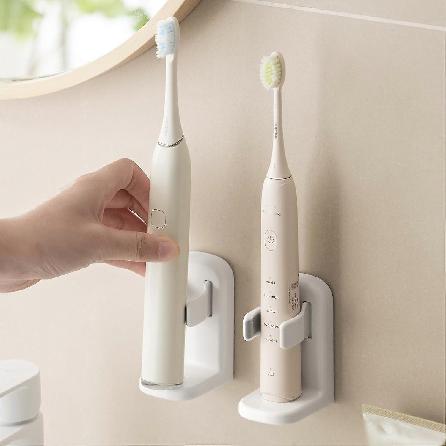 Drill-free electric toothbrush holder, 2-piece set