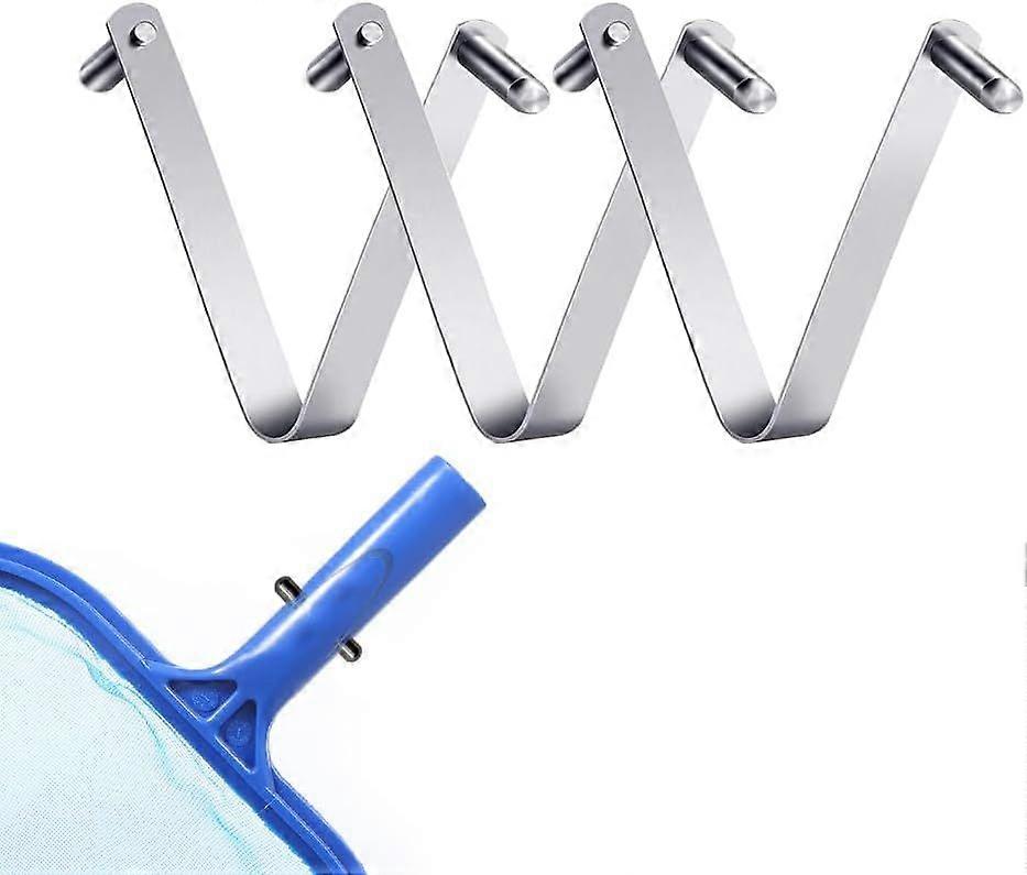 3 PCS Pool Pole Clips,Pool Brush Clip,Stainless Steel