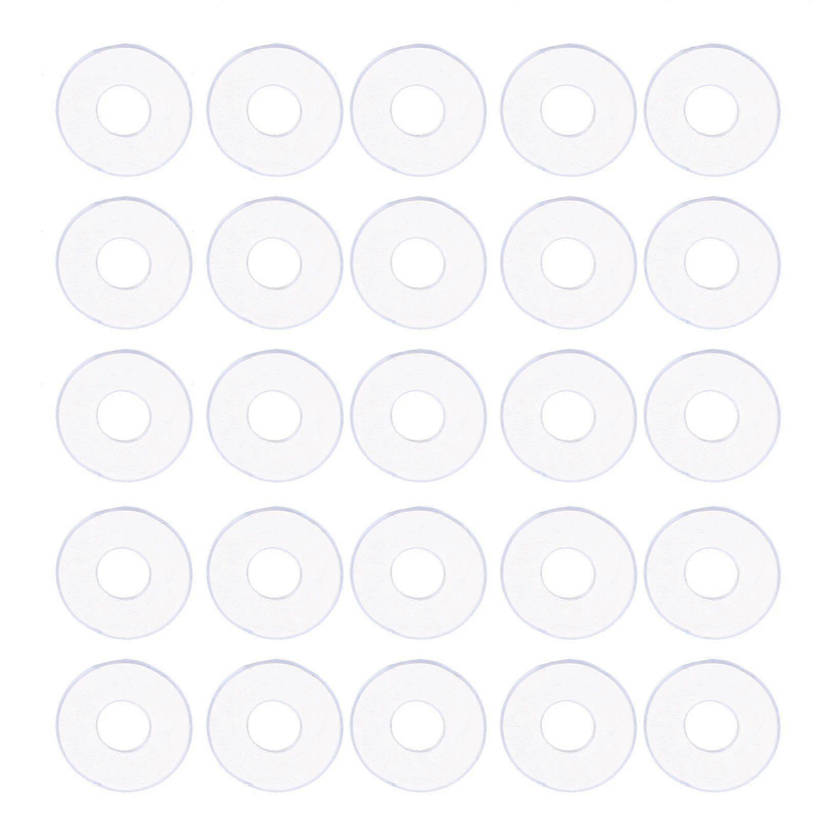 50pcs Practical Clear Plastic Replacement Flat Washers For Shower Door Handles