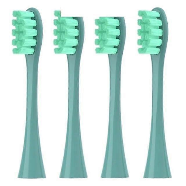 4 Pack Green Toothbrush Replacement Heads for Oclean Sonic Electric Toothbrush