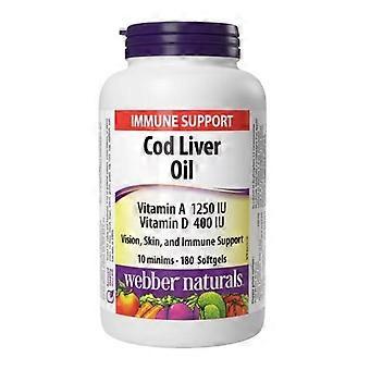 Webber Naturals Lebertran, 180 Weichkapseln