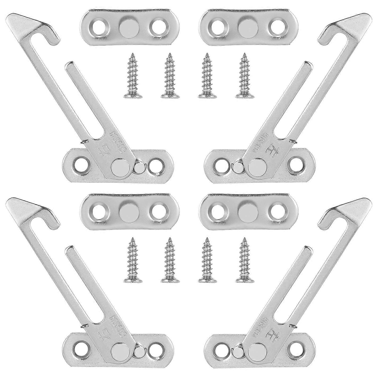 4pcs Window Stopper Window Lock Latch Concealed Window Restrictor Lock