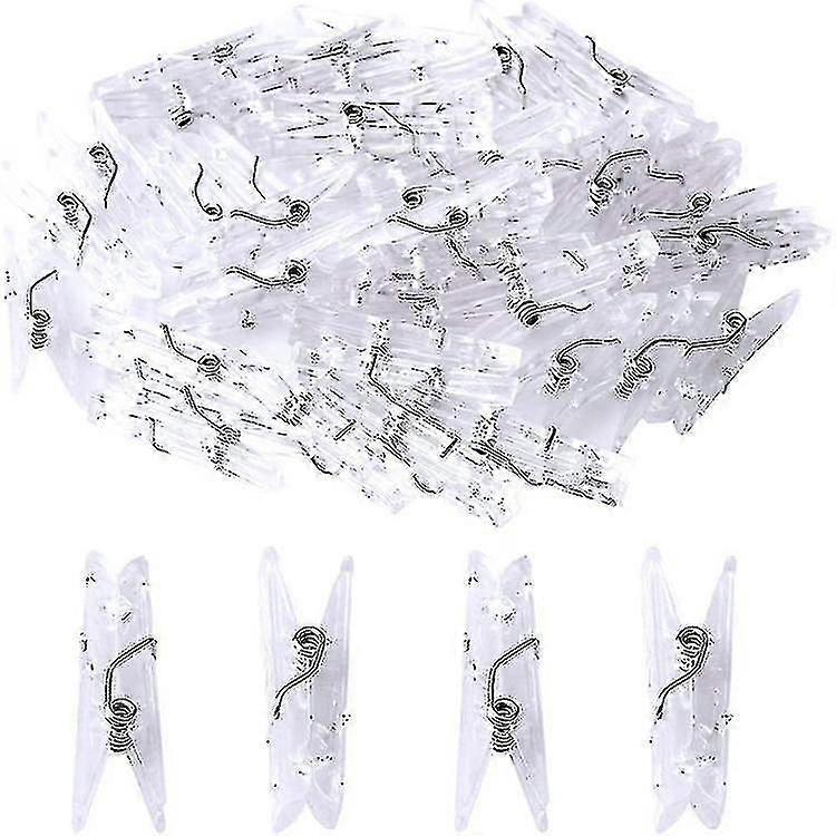 100pcs Mini clip di plastica trasparente appendere