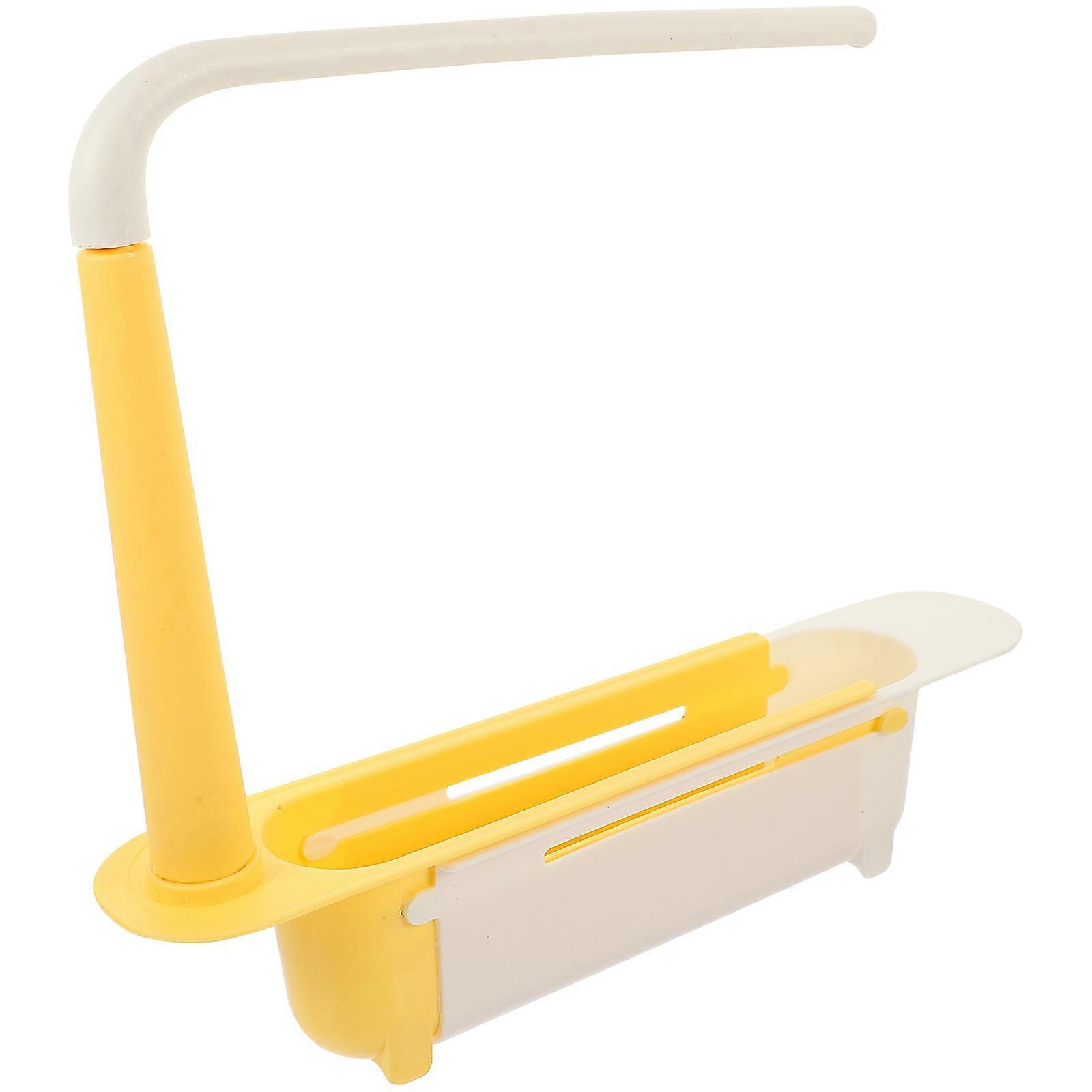 Organizer Telescopic Sink Storage Rack Adjustable Kitchen Use Rectangular Shape 1Set