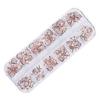 DIY-Nagelaccessoires, Nagelanhänger für die Maniküre, 1 Schachtel roségoldene Metallnieten