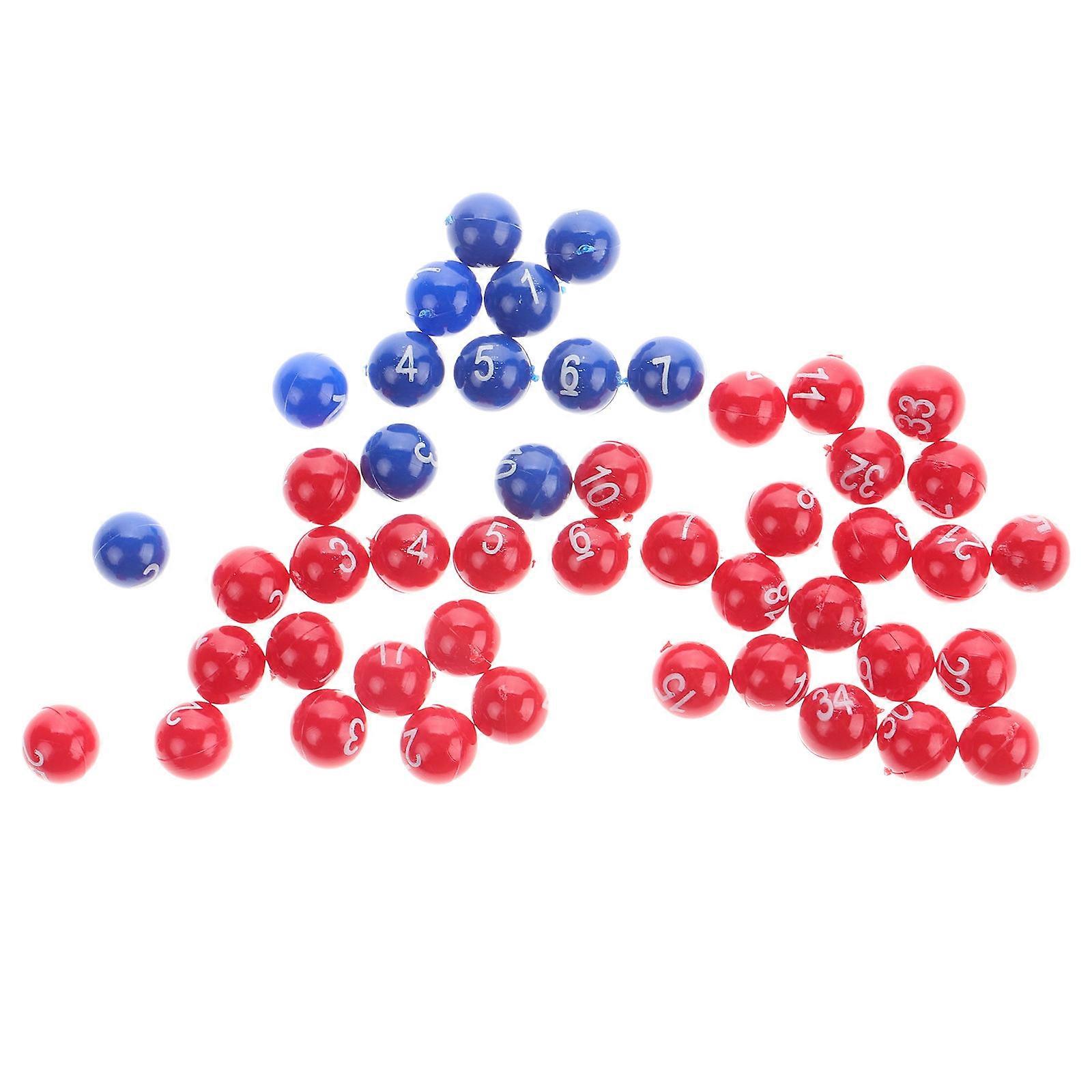 Raffle Drawing Balls Plastic Numbered Balls for Playing 1Set Assorted Colors