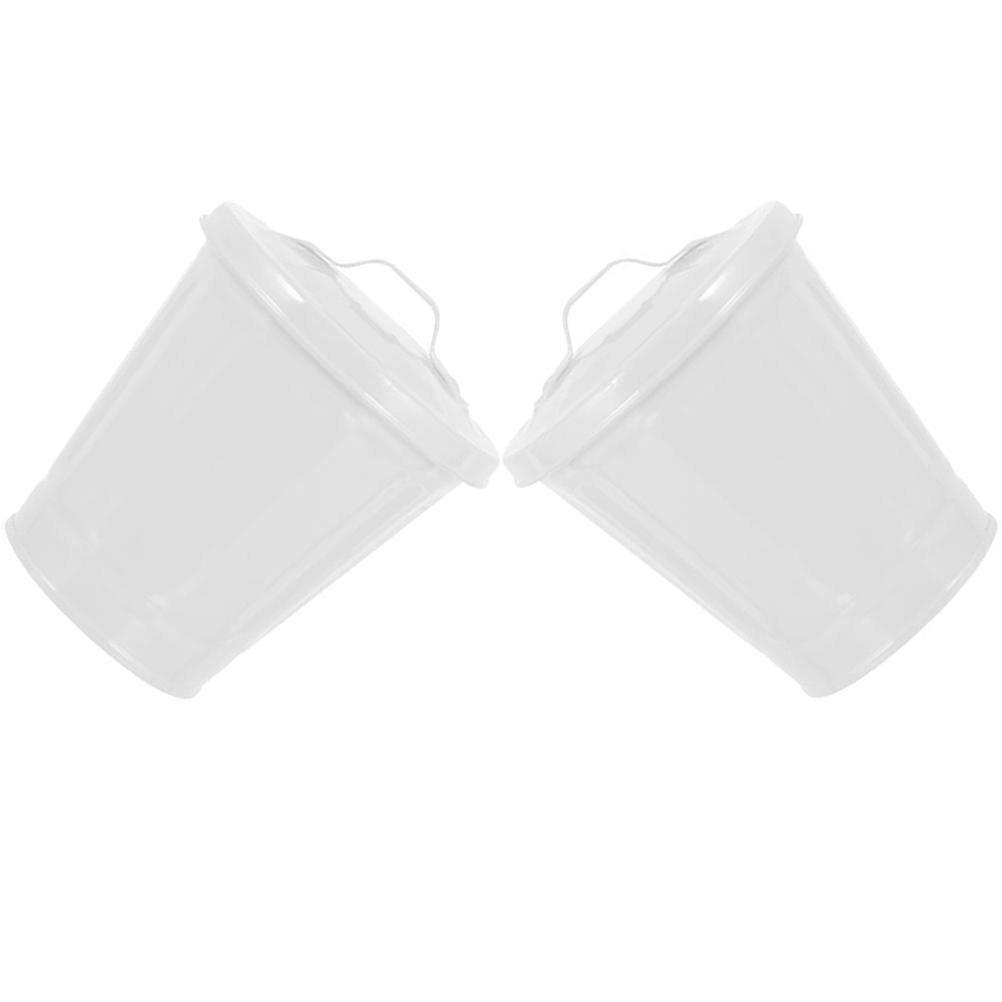2pcs Small Trash Can Desktop Garbage Bin Multipurpose Storage Buckets Garbage Containers