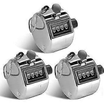 XYYC-3Pieces Manual Counter 4 Digit Pass Counter for People Counter, Golf Sport, Trainer School