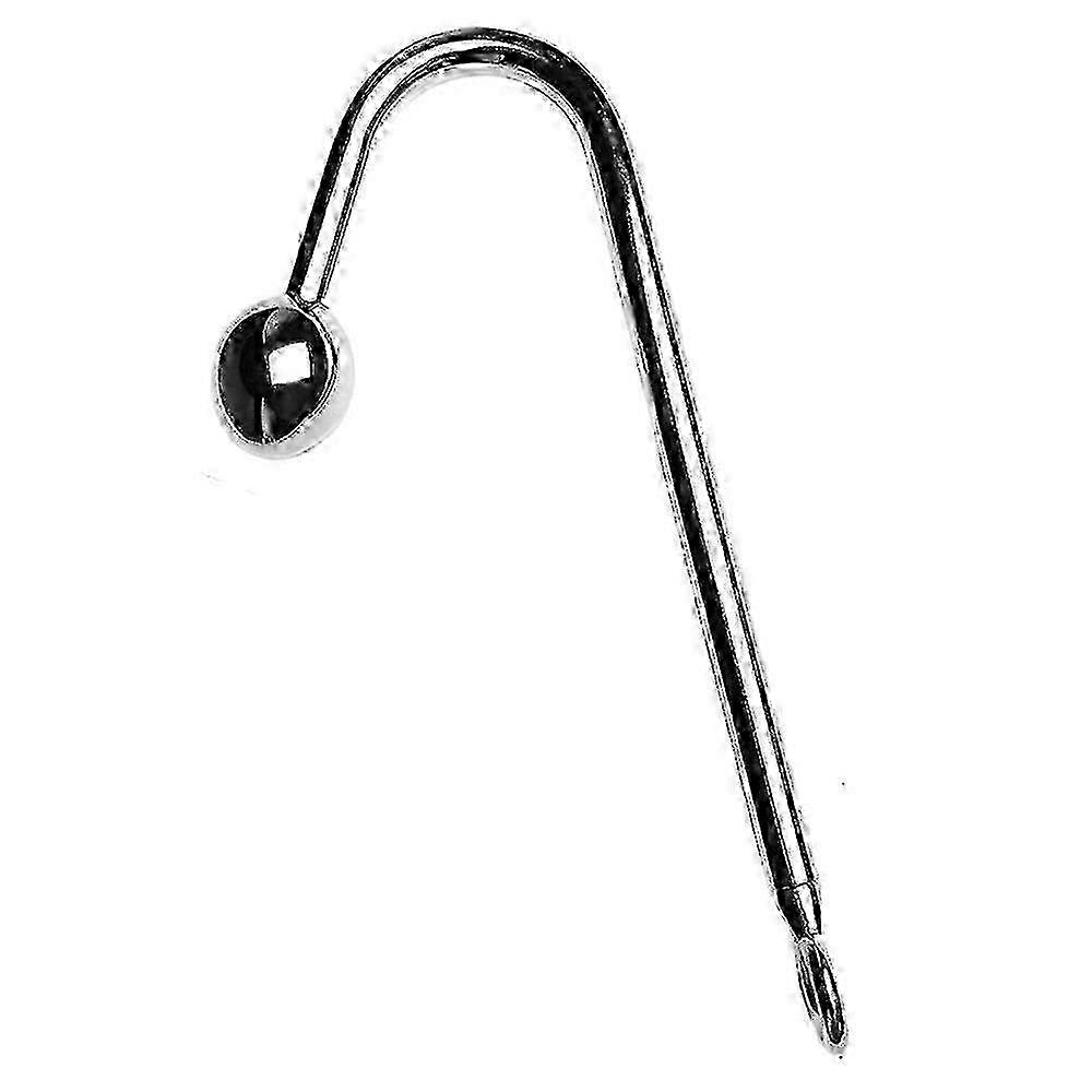 Replaceable Metal Stainless Anal Hook Single Ball Bead Metal Curved Hook
