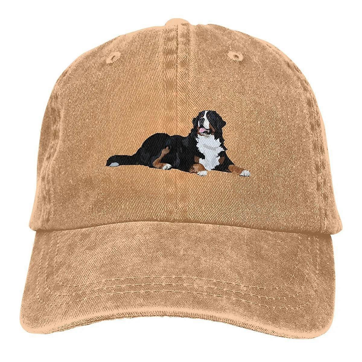 Bernese Mountain Dog Print Pattern Hat Adjustable Cowboy Cotton Baseball Cap